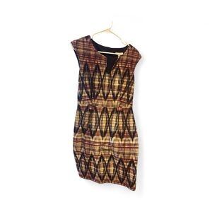 Dress Barn Brown and Black Patterned Mini Dress